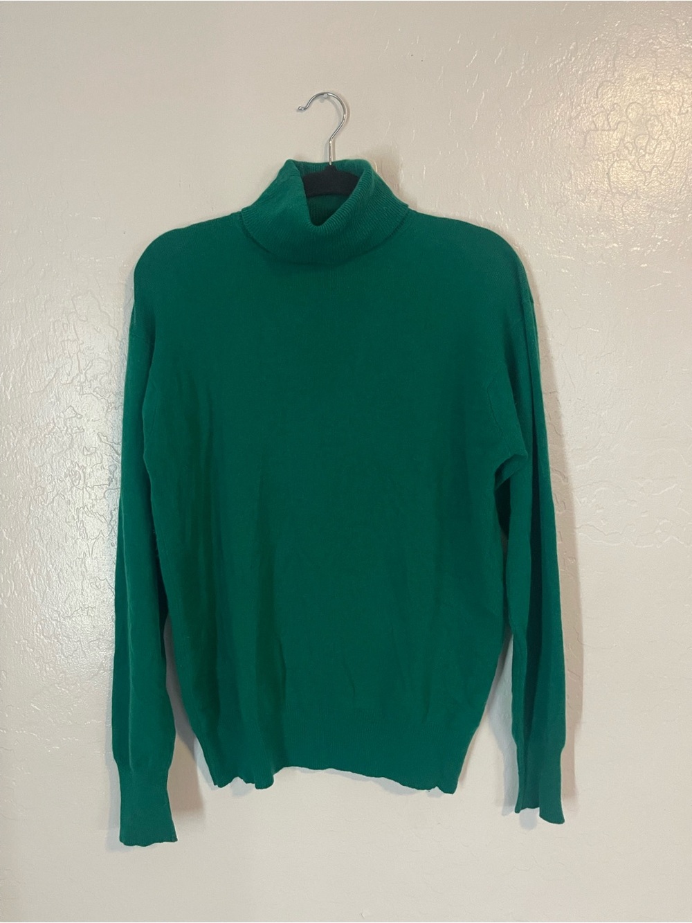 Polo By Ralph Lauren Kelly Green 100% Cashmere Turtleneck Sweater Size 40